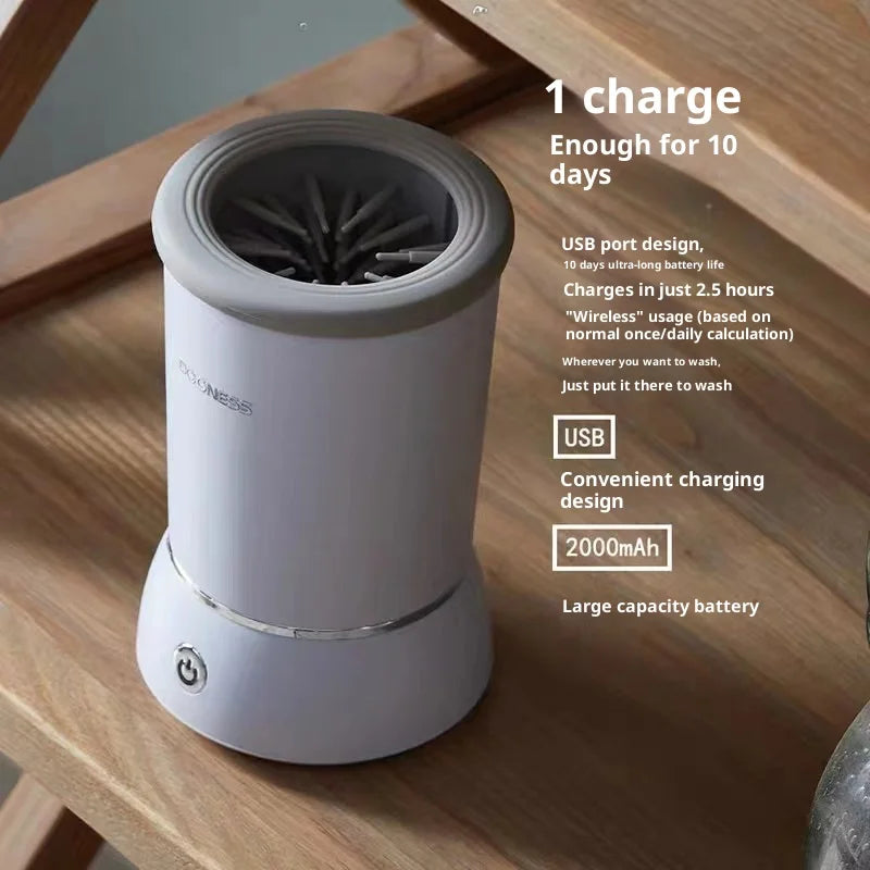 Fully-Automatic Pet Foot Washing Machine for Dogs and Cats - 2000mAh, Clean Paws Effortlessly!